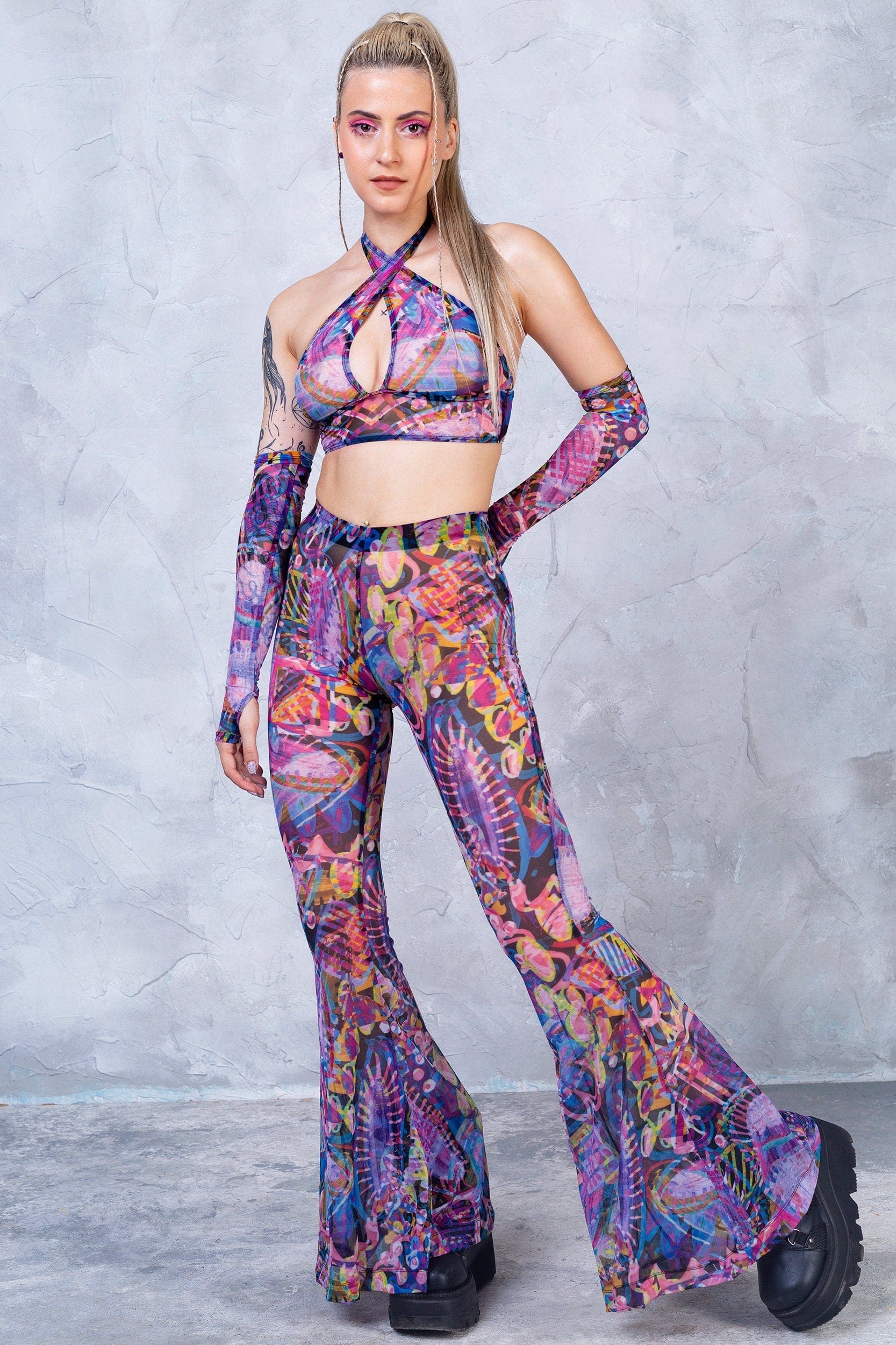 Woodstock Bell Bottom Top and Pants Set