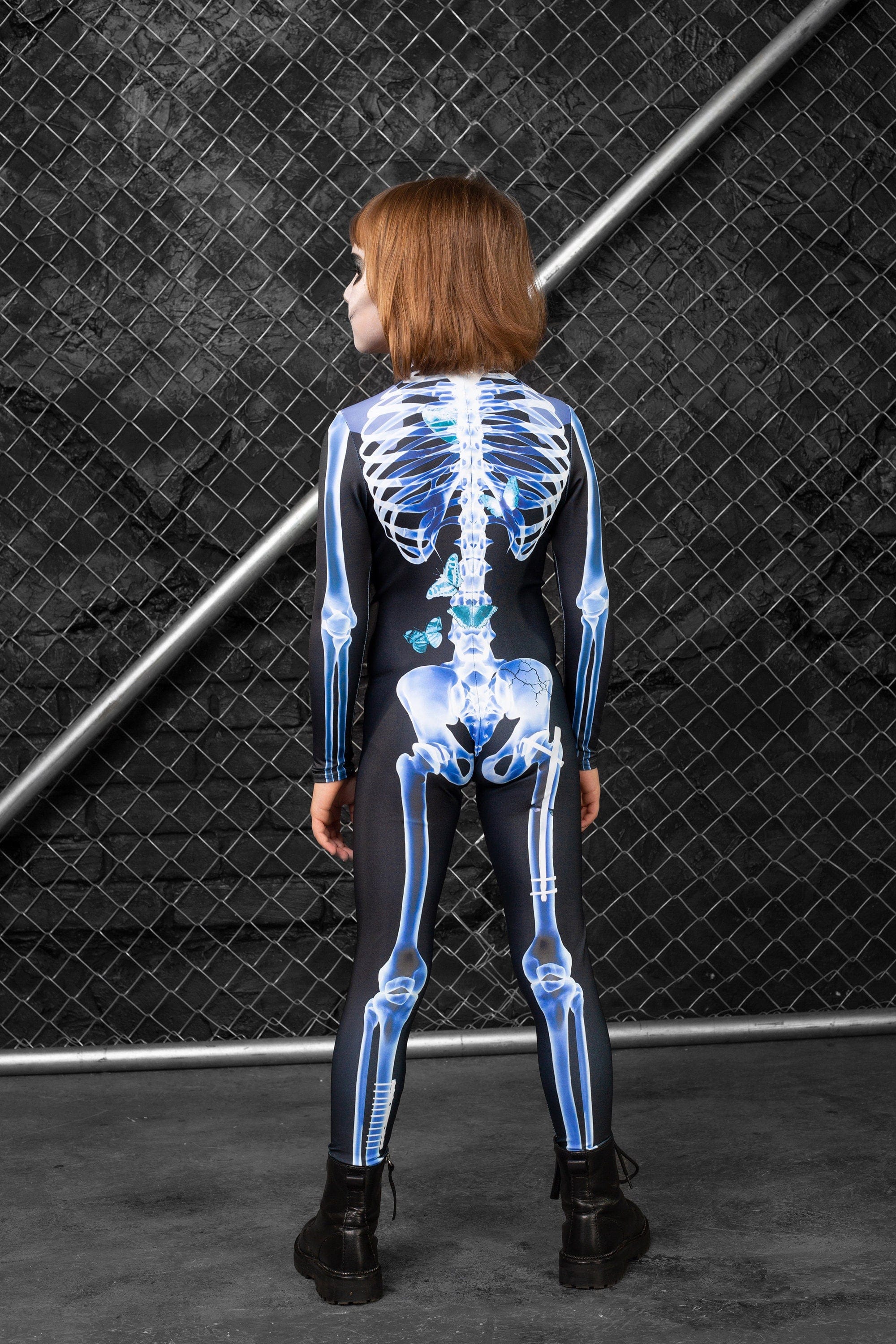 Girl's X-Ray Skeleton FZ Costume - BADINKA