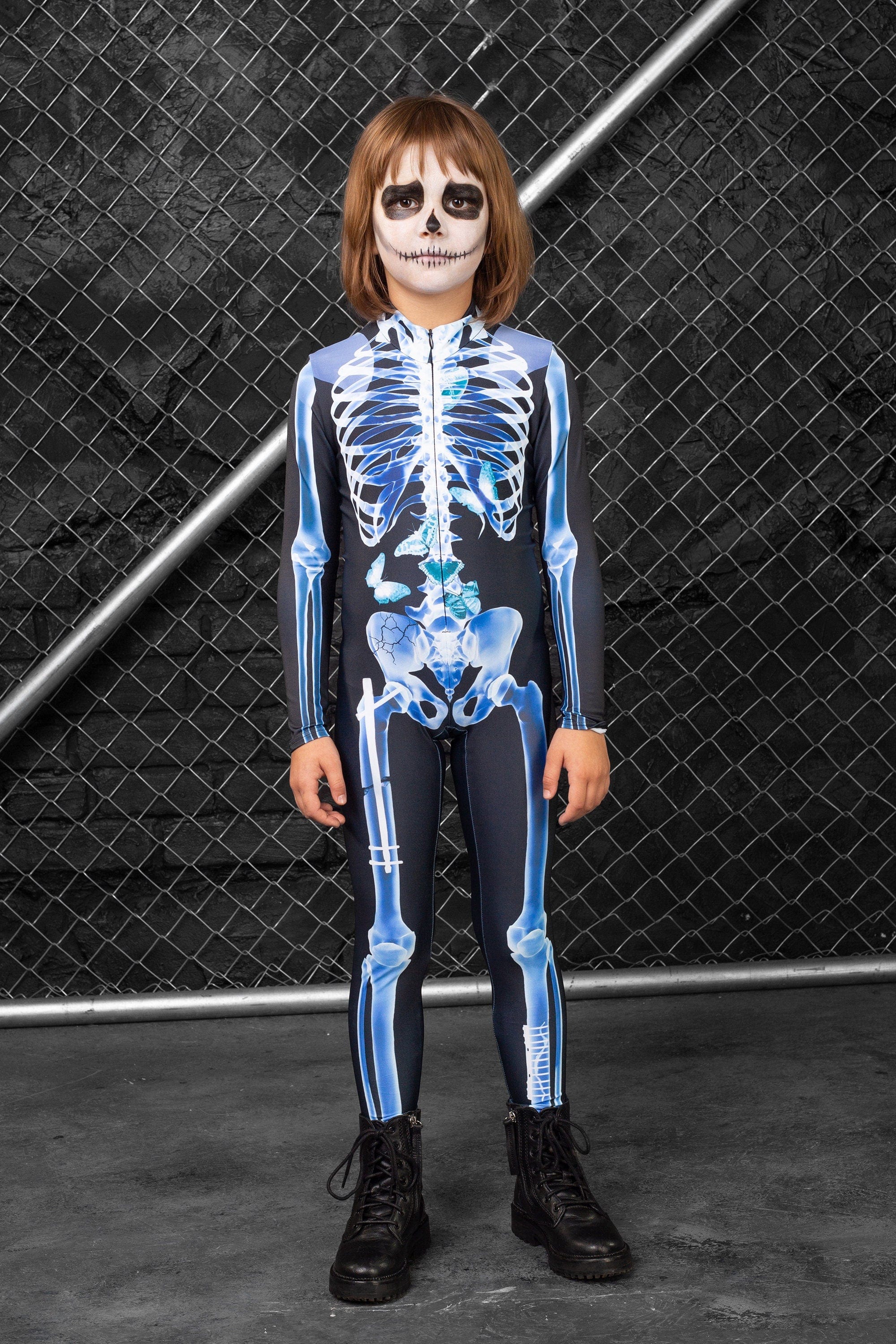 Girl's X-Ray Skeleton FZ Costume - BADINKA
